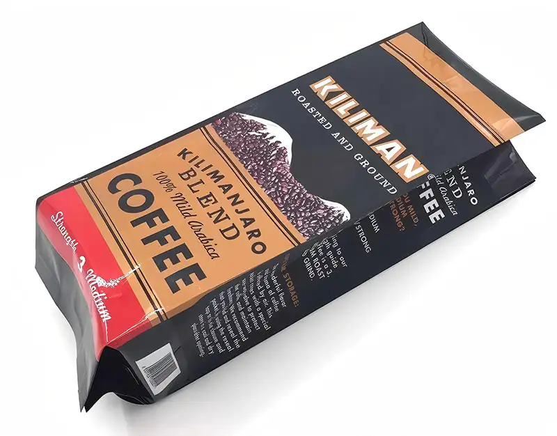 コーヒー豆用のサイドガセットバッグ