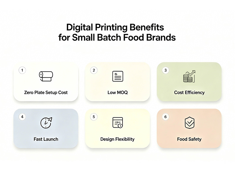 Digital Printing Benefits for Small Batch Food Brands