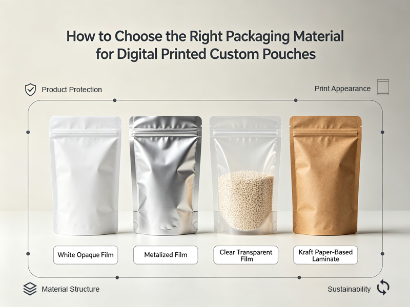 Choose the Right Packaging Material for Digital Printed Custom Pouches