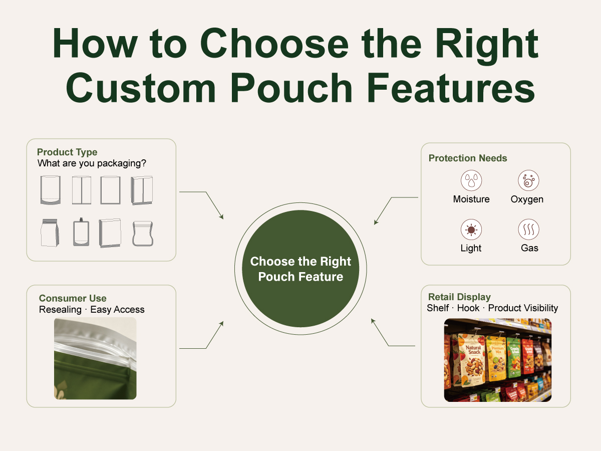 choose the right pouch features