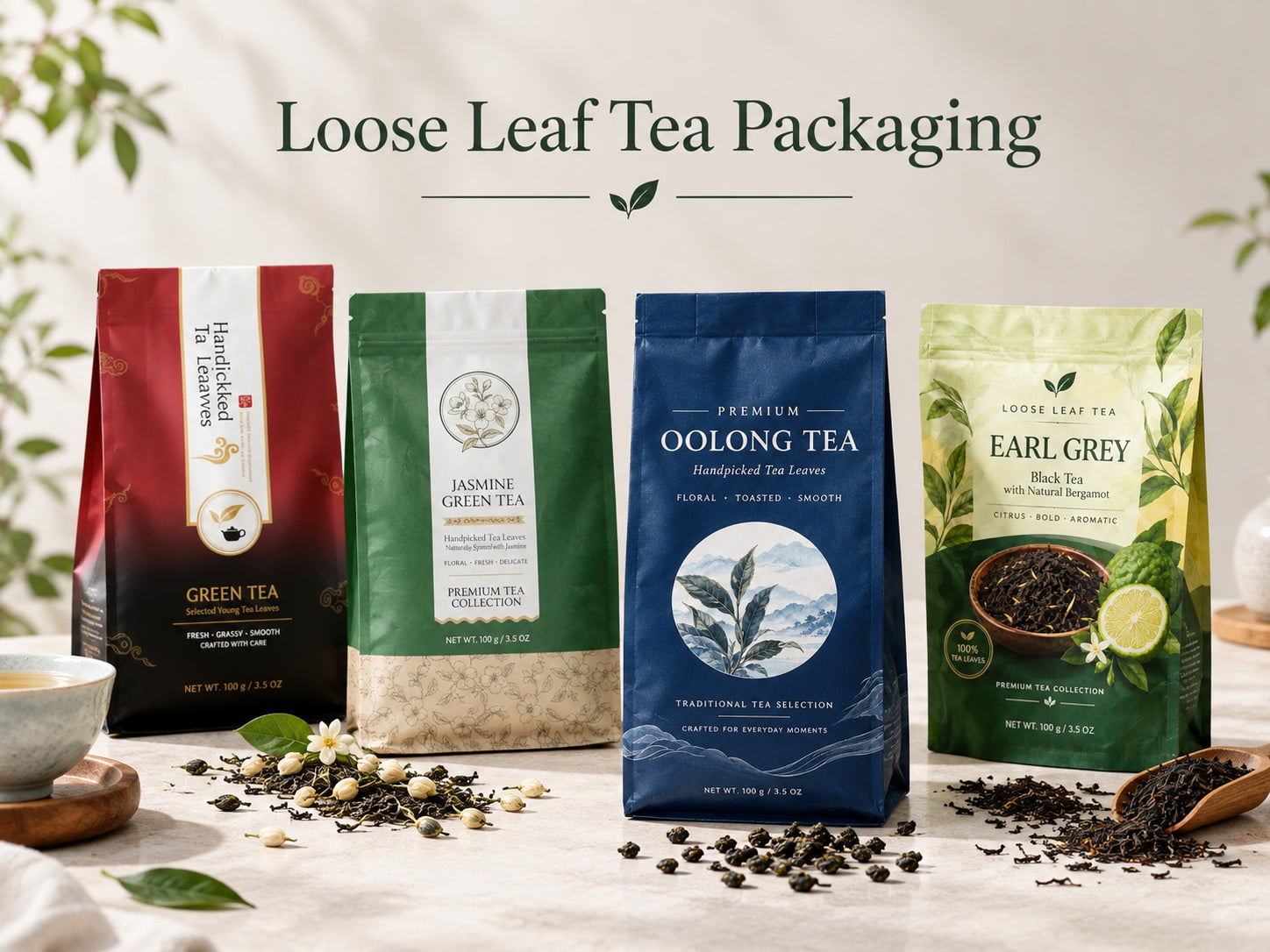 Loose Leaf Tea Flexible Pouches