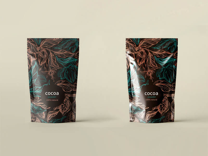 Matte finish(Dual finish) or glossy effect by digitally print custom flexible packaging pouches