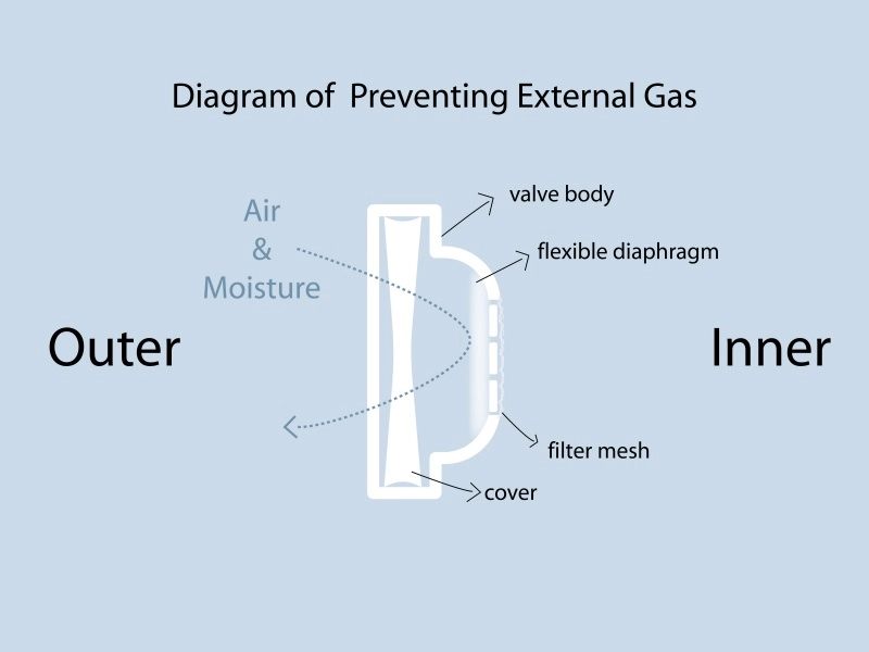 diagram of preventing external gas and moisture