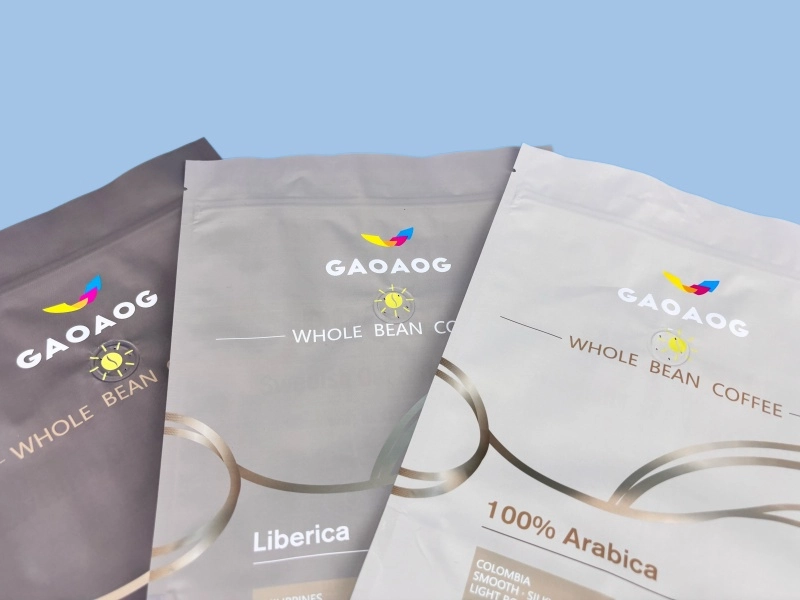 gaoaog custom coffee bag with zipper and valve