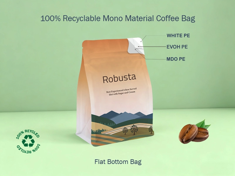100% Recyclable Mono Material Coffee Bag