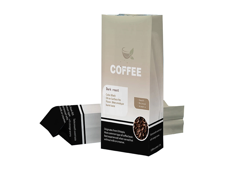 bolsa de reforço lateral para café com válvula unidirecional