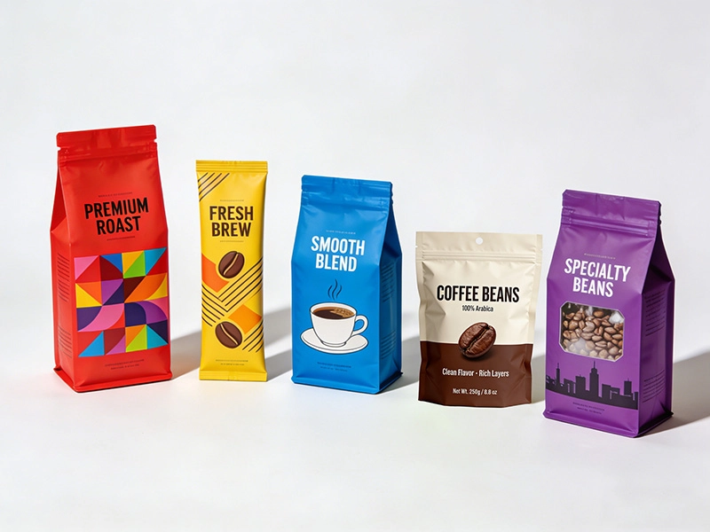 Full CMYK digital printing coffee packaging design