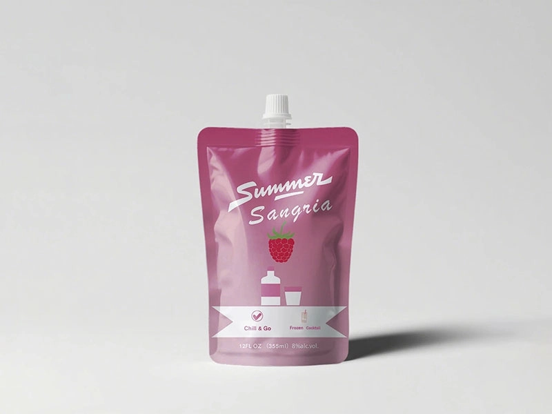 sangria in a pouch wine bag for parties