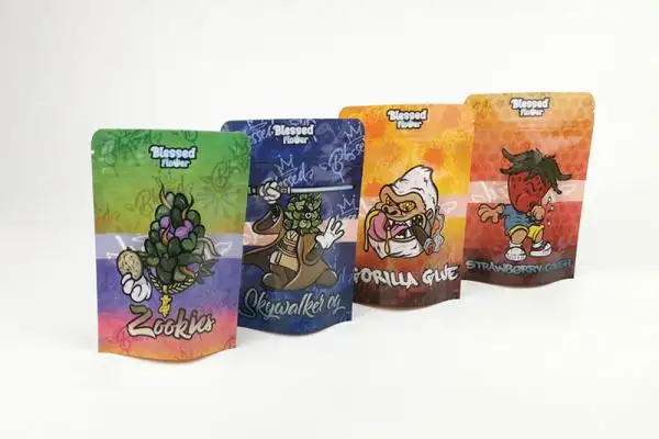 حقيبة الوقوف المطبوعة الرقمية للقنب