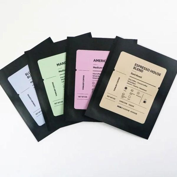 matte flat pouch for dark roast coffee