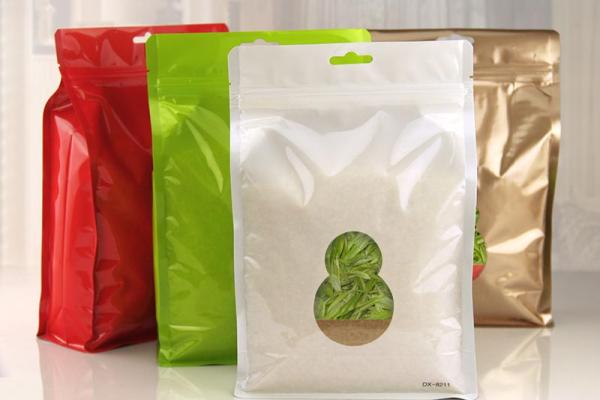 single color printed flat bottom pouch in stock