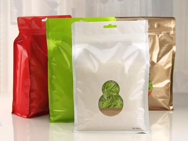 Bolsa de fondo plana impresa de un solo color en stock